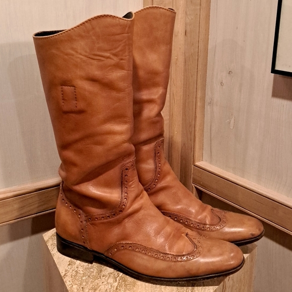 Gucci vintage brogue tall boots 8.5 - Picture 2 of 11